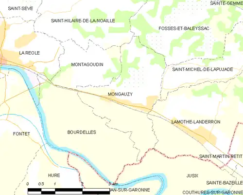 Detailkaart van de gemeente