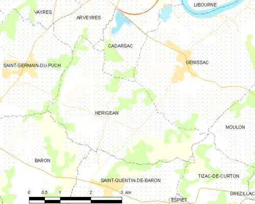 Detailkaart van de gemeente