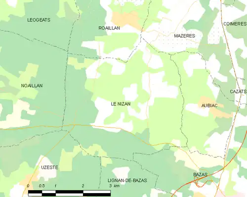 Detailkaart van de gemeente