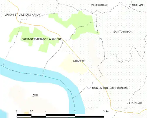 Detailkaart van de gemeente