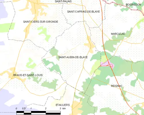 Detailkaart van de gemeente