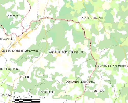 Detailkaart van de gemeente