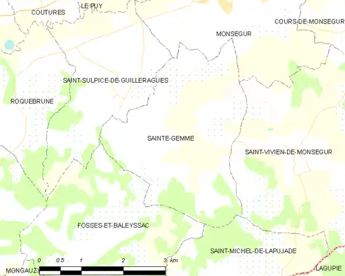 Detailkaart van de gemeente