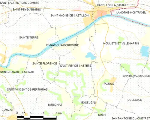 Detailkaart van de gemeente