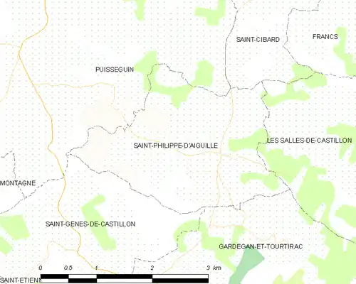 Detailkaart van de gemeente