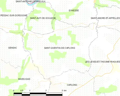 Detailkaart van de gemeente