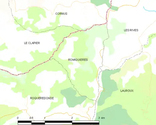 Detailkaart van de gemeente