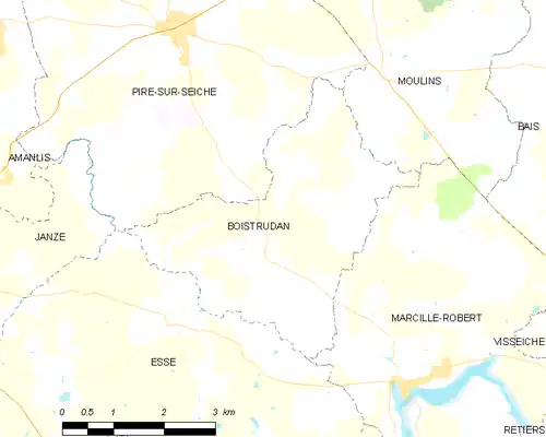 Detailkaart van de gemeente