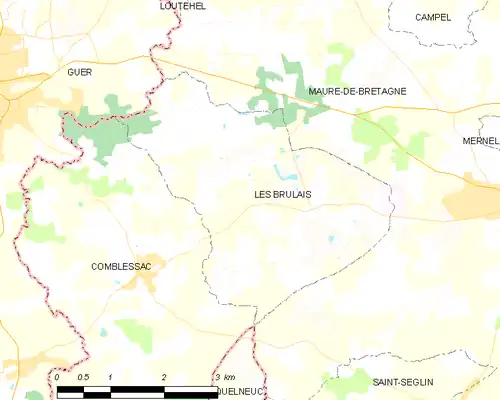 Detailkaart van de gemeente