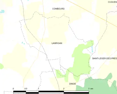 Detailkaart van de gemeente