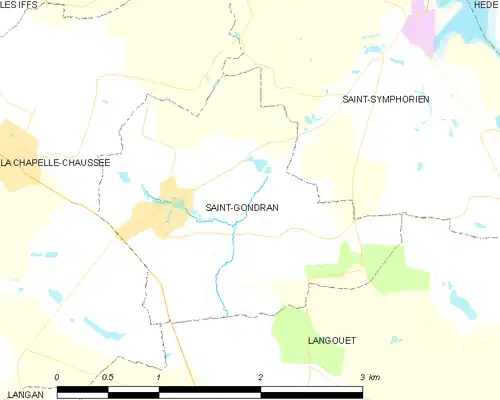 Detailkaart van de gemeente