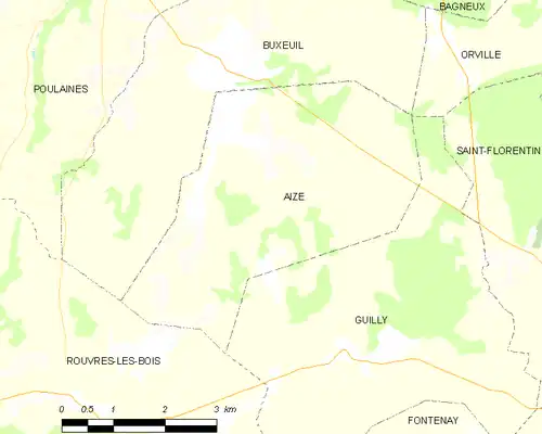 Detailkaart van de gemeente