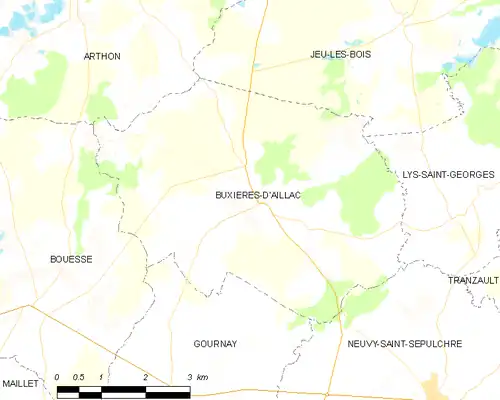 Detailkaart van de gemeente