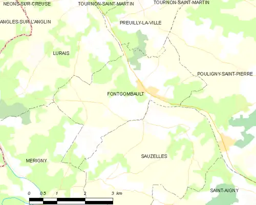 Detailkaart van de gemeente