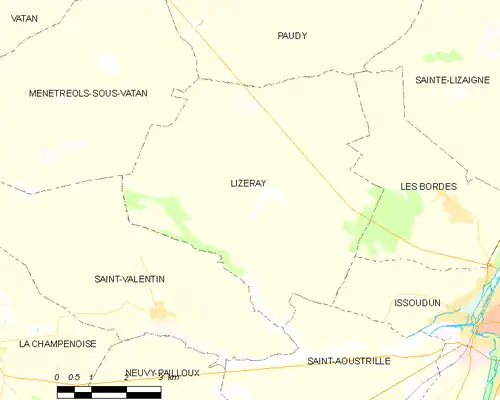 Detailkaart van de gemeente