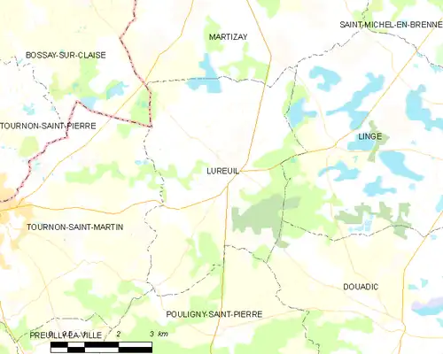 Detailkaart van de gemeente