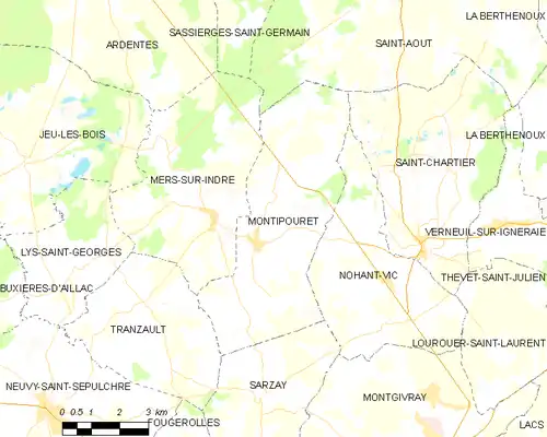 Detailkaart van de gemeente