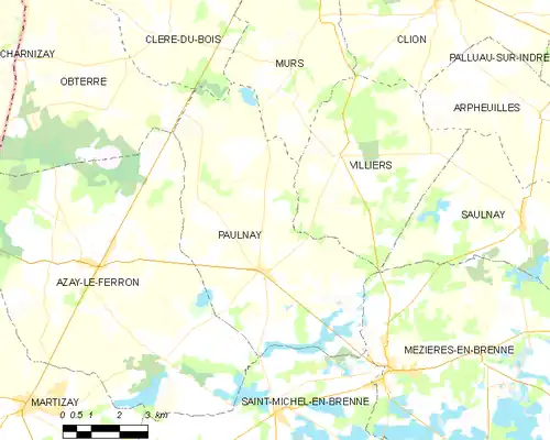 Detailkaart van de gemeente