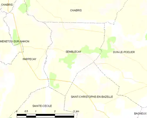 Detailkaart van de gemeente