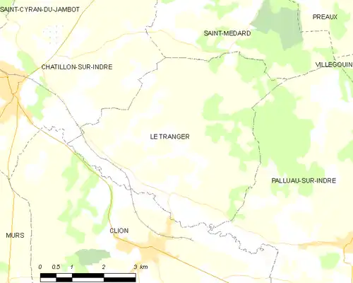 Detailkaart van de gemeente