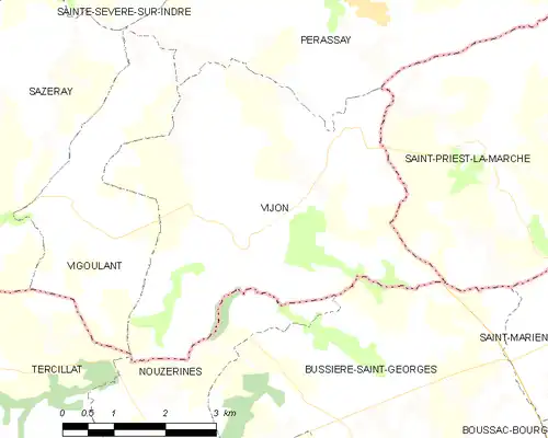 Detailkaart van de gemeente
