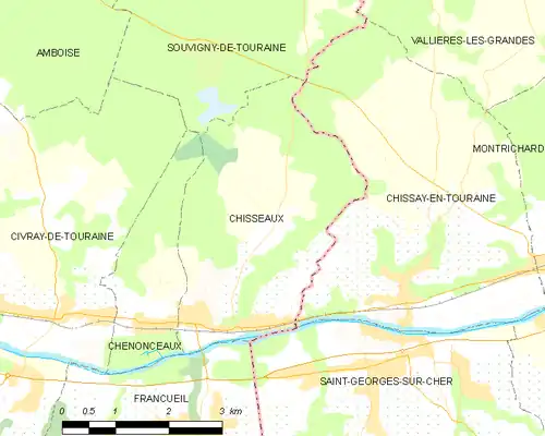 Detailkaart van de gemeente