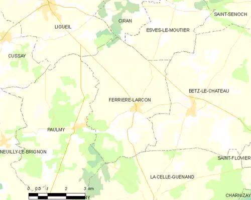 Detailkaart van de gemeente