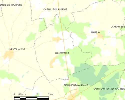 Detailkaart van de gemeente