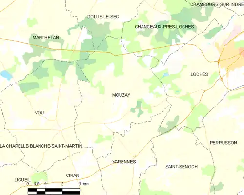 Detailkaart van de gemeente