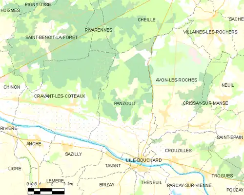 Detailkaart van de gemeente