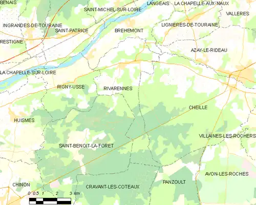 Detailkaart van de gemeente