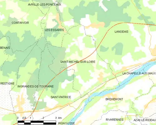 Detailkaart van de gemeente