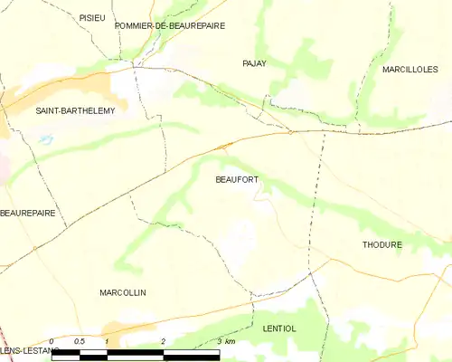 Detailkaart van de gemeente