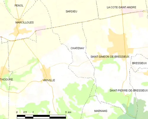 Detailkaart van de gemeente