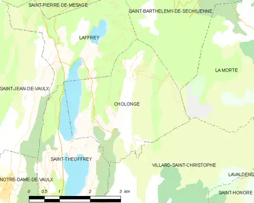 Detailkaart van de gemeente