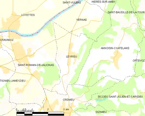 Detailkaart van de gemeente