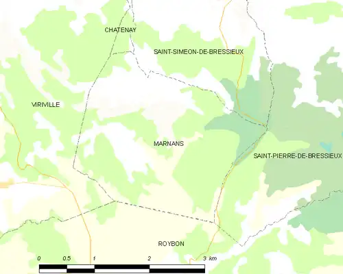 Detailkaart van de gemeente