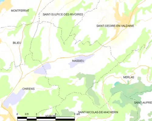 Detailkaart van de gemeente