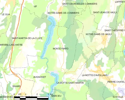 Detailkaart van de gemeente