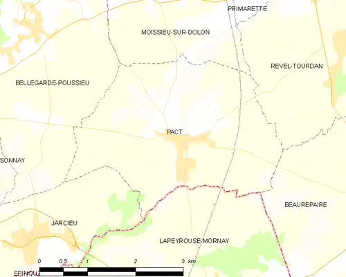 Detailkaart van de gemeente