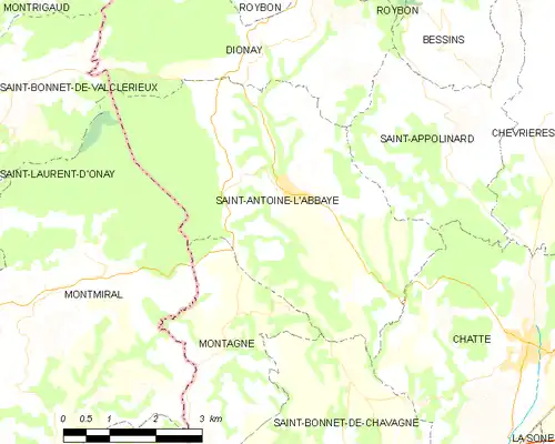 Detailkaart van de gemeente