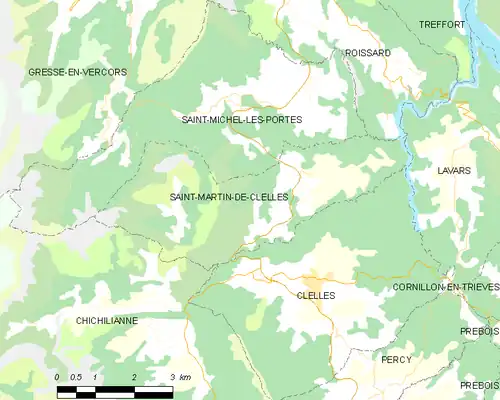 Detailkaart van de gemeente