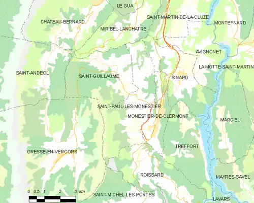 Detailkaart van de gemeente