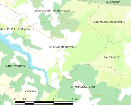 Detailkaart van de gemeente