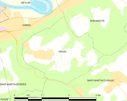 Detailkaart van de gemeente