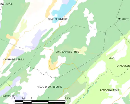 Detailkaart van de gemeente