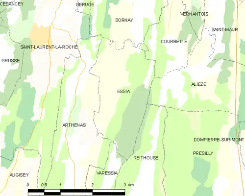 Detailkaart van de gemeente