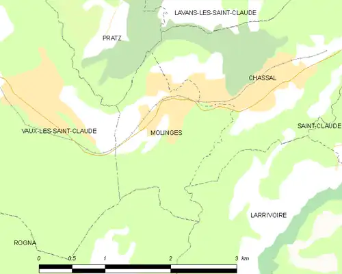 Detailkaart van de gemeente