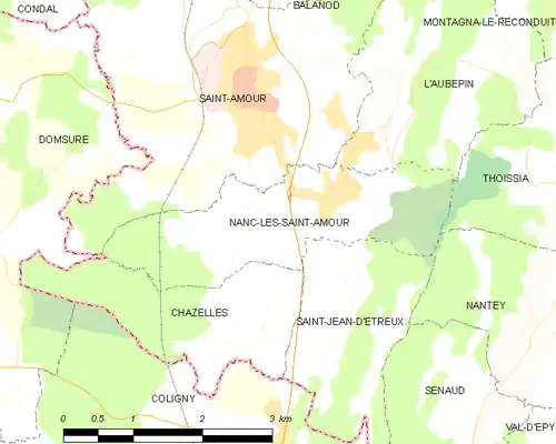 Detailkaart van de gemeente