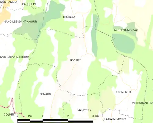 Detailkaart van de gemeente